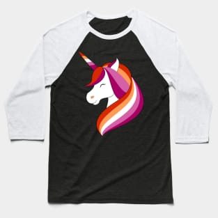 Lesbian Unicorn Baseball T-Shirt